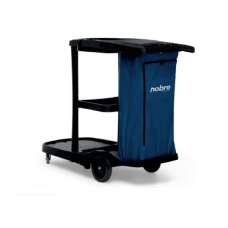 Carro funcional preto alta capacidade (c/tampa e bolsa de vinil azul Carro funcional preto alta capacidade (c/tampa e bolsa de vinil azul